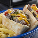 Philly Cheese Steak Pitas